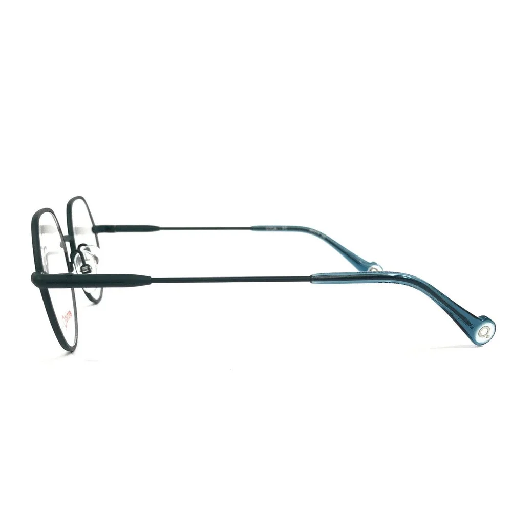 Etnia Barcelona Eyeglasses Frames STOA PT Petrol Blue Round Wire Rim 49-19-138
